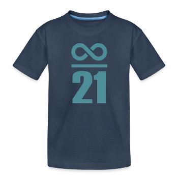 Infini de 21 millions de Bitcoin - T-shirt bio Premium Enfant - bleu marine - Devant