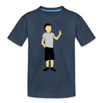 Silhouette jeunesse Signe de paix - T-shirt bio Premium Enfant - bleu marine - Devant