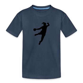Handballerin - Kinder Premium Bio T-Shirt - Navy - Vorne