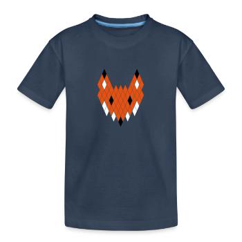 Fuchs - Kinder Premium Bio T-Shirt - Navy - Vorne