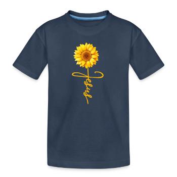 Jésus-Christ de Nazareth Foi Bible Jésus - T-shirt bio Premium Enfant - bleu marine - Devant