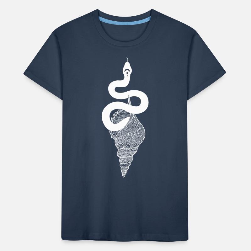 Cosmos Serpent - Snake with shell with pattern Kids' Premium Organic T-Shirt