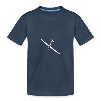 Planeur Vol à voile Planeur - T-shirt bio Premium Enfant - bleu marine - Devant
