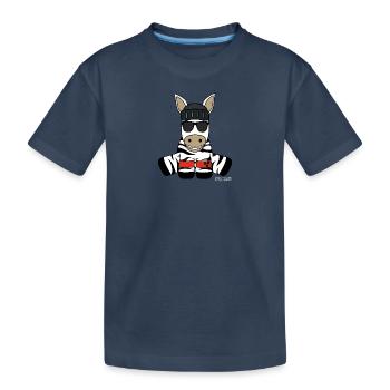 Blind Zebra - Kinder Premium Bio T-Shirt - Navy - Vorne