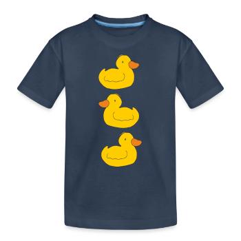 Trois canetons - T-shirt bio Premium Enfant - bleu marine - Devant