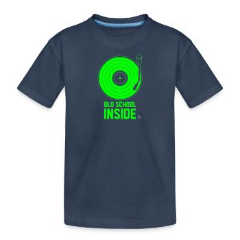 Old School Inside - Turntable Green - T-shirt bio Premium Enfant - bleu marine - Devant