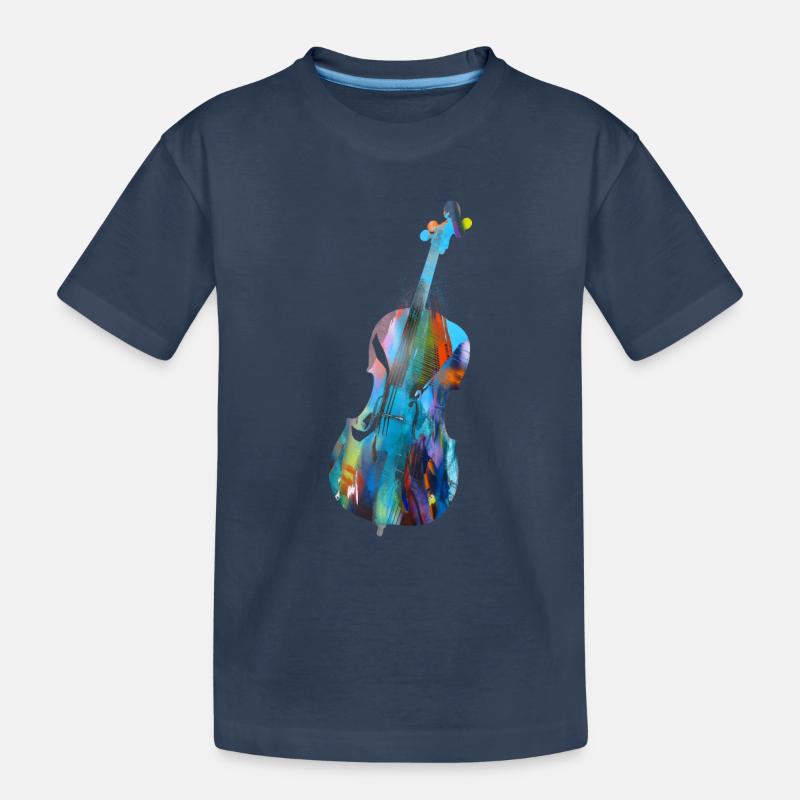 Violon,Violoncelle,Graffiti,Peinture - T-shirt bio Premium Enfant - bleu marine