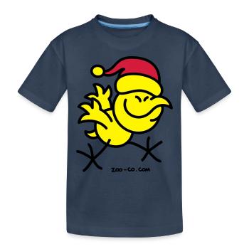 Joyeux Noël Poulet - T-shirt bio Premium Enfant - bleu marine - Devant