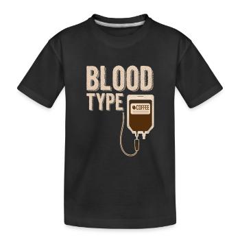 Coffee coffee drinker gift - Kids' Premium Organic T-Shirt - black - Front