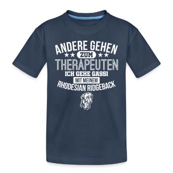 Rhodesian Ridgeback - Kinder Premium Bio T-Shirt - Navy - Vorne