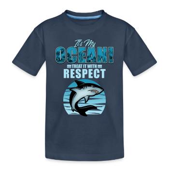 requin - T-shirt bio Premium Enfant - bleu marine - Devant