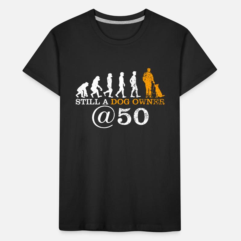 Évolution du propriétaire d'un chien de 50 ans T-shirt bio Premium Enfant