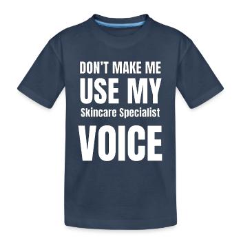 Zwingen Sie mich nicht, die Stimme meines Aerobic- - Kinder Premium Bio T-Shirt - Navy - Vorne