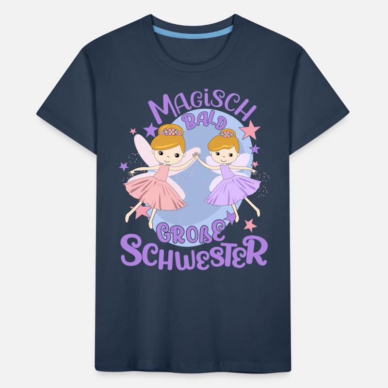 Bald Große Schwester Idee Fee Geschwistern Kinder Premium Bio T-Shirt