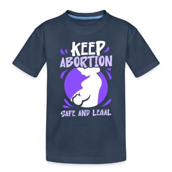 keep abortion safe and legal - Kinder Premium Bio T-Shirt - Navy - Vorne