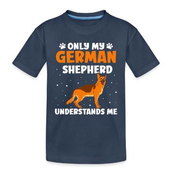 Deutscher Schäferhund - Kinder Premium Bio T-Shirt - Navy - Vorne