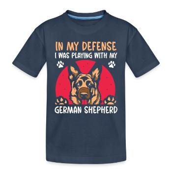 Deutscher Schäferhund - Kinder Premium Bio T-Shirt - Navy - Vorne