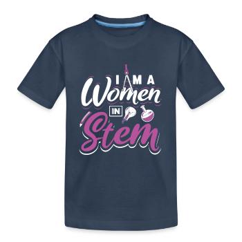 I am a women in STEM - Kinder Premium Bio T-Shirt - Navy - Vorne