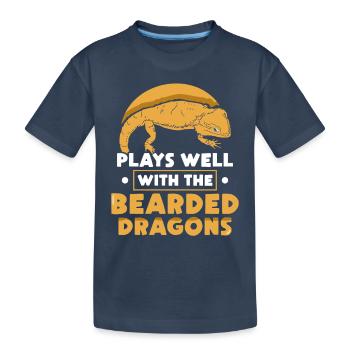 plays well with the Bearded Dragons - Kinder Premium Bio T-Shirt - Navy - Vorne