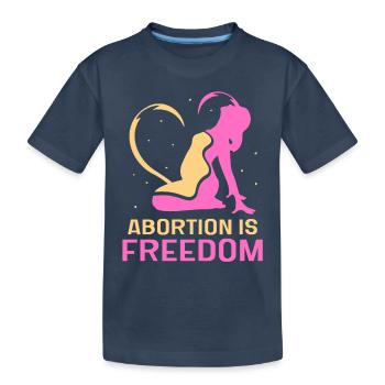abortion is freedom - Kinder Premium Bio T-Shirt - Navy - Vorne