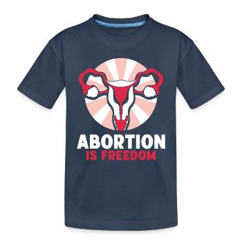 abortion is freedom - Kinder Premium Bio T-Shirt - Navy - Vorne