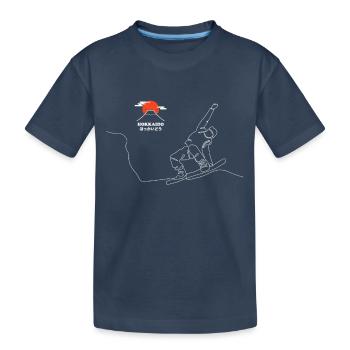 Snowboard, Snowboarder, Hokkaido Snowboard, - T-shirt bio Premium Enfant - bleu marine - Devant