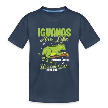 Iguanas welcome, humans not so much - Kinder Premium Bio T-Shirt - Navy - Vorne