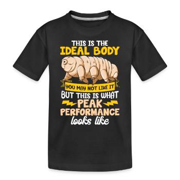This is the ideal body you might want - Kids' Premium Organic T-Shirt - black - Front