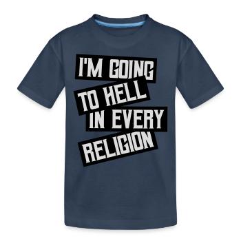 En allant en enfer - T-shirt bio Premium Enfant - bleu marine - Devant