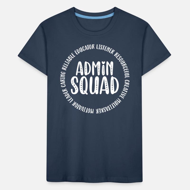 Admin Squad Admin Assistant Administrative Office Kids' Premium Organic T-Shirt