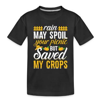 Quota d’agriculteur pour tracteurs agricoles - T-shirt bio Premium Enfant - noir - Devant