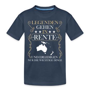 Rentner Rente Rentenbeginn Australien - Kinder Premium Bio T-Shirt - Navy - Vorne