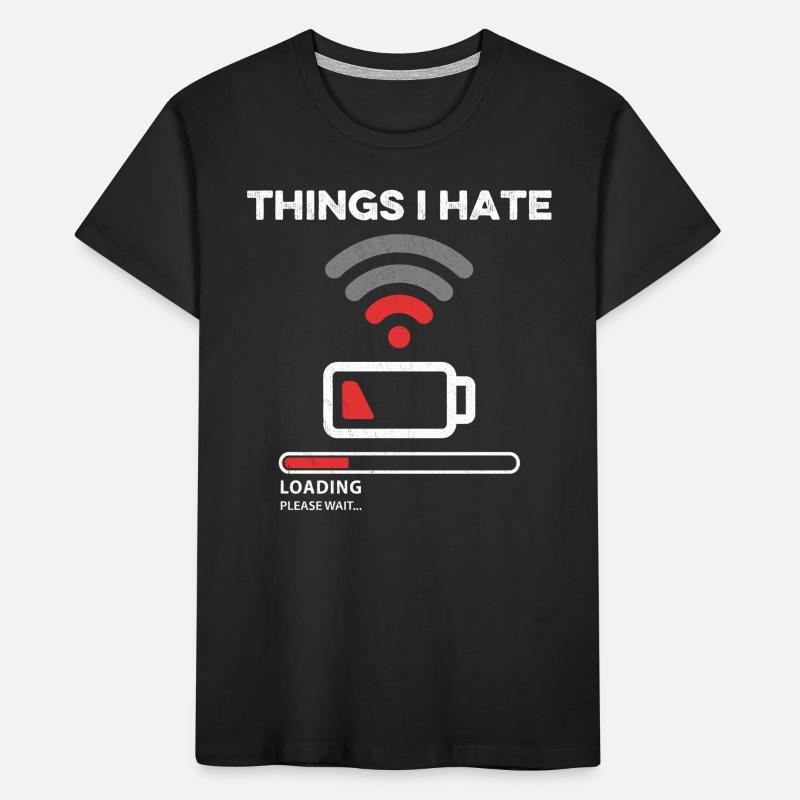 Things I Hate Funny Programmer Gamer Computer Nerd Kids' Premium Organic T-Shirt