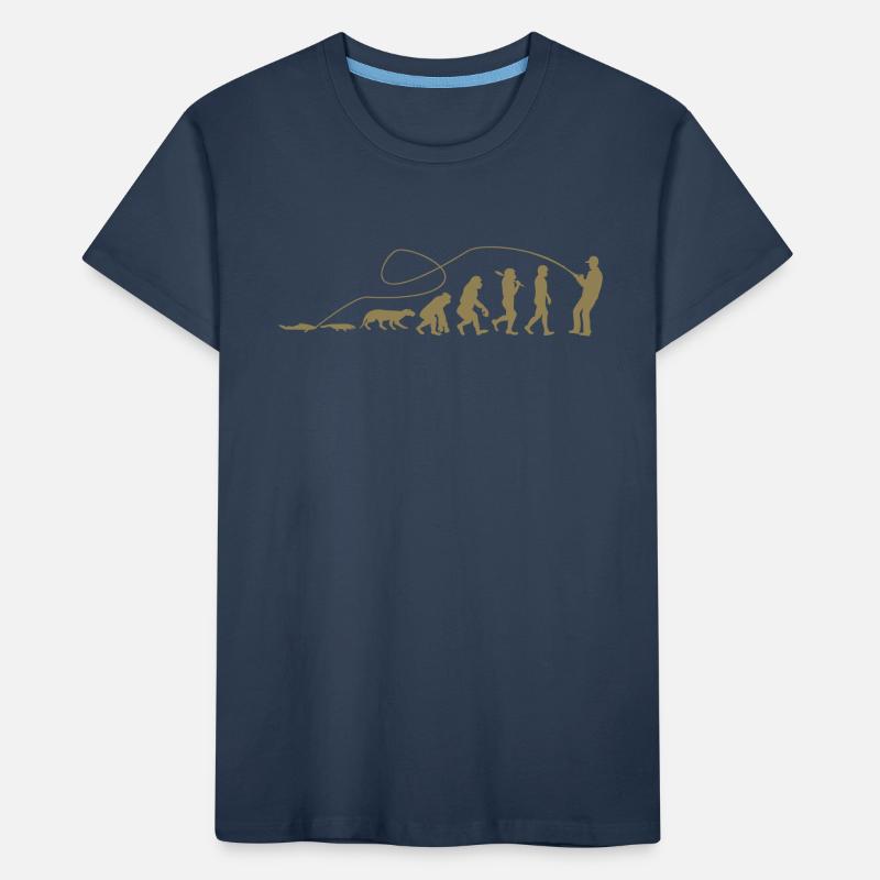 Evolution Angler TShirt Kinder Premium Bio T-Shirt
