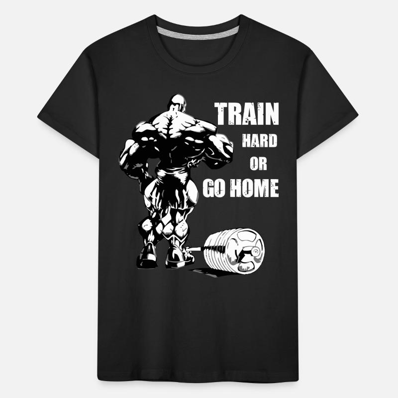 Trainiere hart oder geh nach Hause Kinder Premium Bio T-Shirt