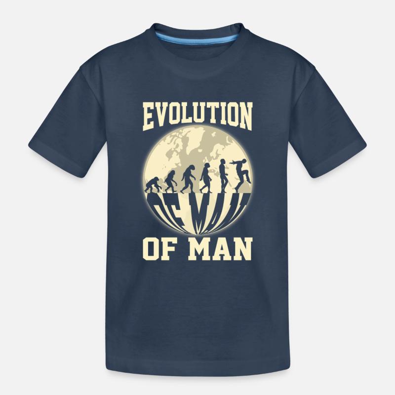 Évolution de l’homme - T-shirt bio Premium Enfant - bleu marine