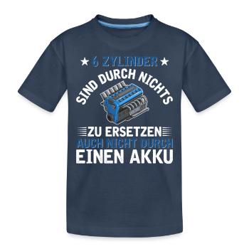 6 Zylinder Tuner Tuning V6 - Kinder Premium Bio T-Shirt - Navy - Vorne