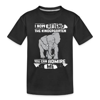 Elefant Kita Kindergarten 2023 - Kinder Premium Bio T-Shirt - Schwarz - Vorne