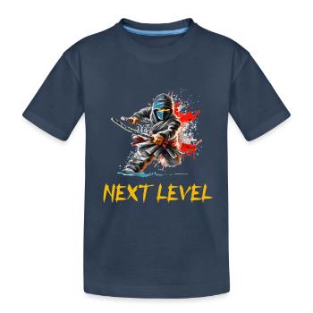 Ninja Next level - Kinder Premium Bio T-Shirt - Navy - Vorne