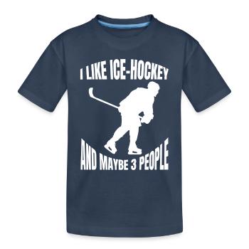 Joueur de hockey sur glace Fan de hockey sur glace Équipe de hockey sur glace - T-shirt bio Premium Enfant - bleu marine - Devant