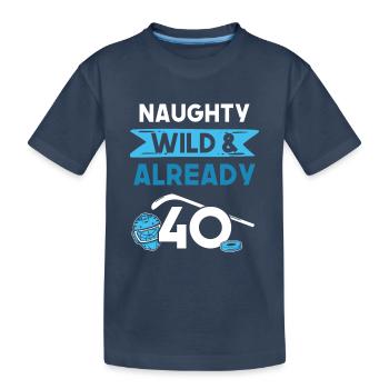 Gift 40 Years Birthday Ice Hockey - Kids' Premium Organic T-Shirt - navy - Front