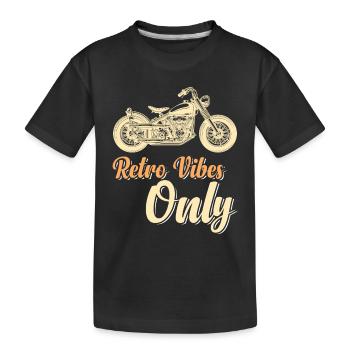Retro Vibes Only - Kids' Premium Organic T-Shirt - black - Front