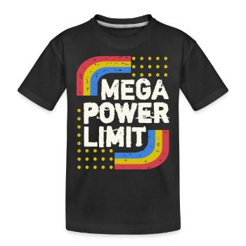 Mega Leistungslimit - Kinder Premium Bio T-Shirt - Schwarz - Vorne