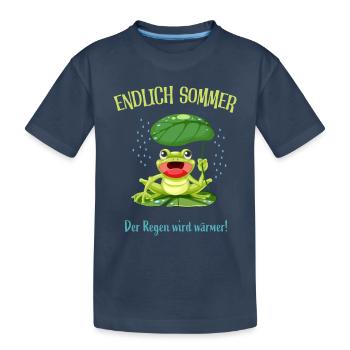 Enfin l’été - T-shirt bio Premium Enfant - bleu marine - Devant