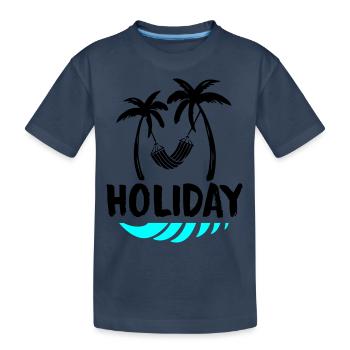 palms relax holiday - Kinder Premium Bio T-Shirt - Navy - Vorne