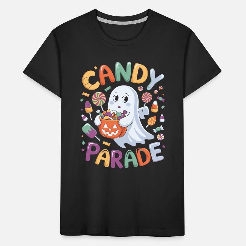Candy Parade - Halloween Ghost with Candy Kids' Premium Organic T-Shirt