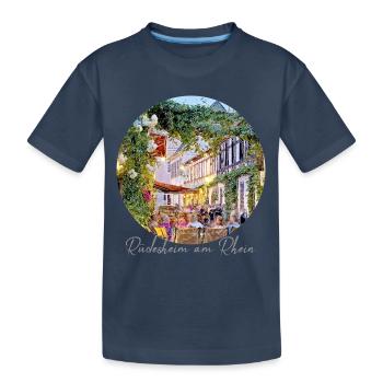 Rüdesheim am Rhein,kreis,landschaft - T-shirt bio Premium Enfant - bleu marine - Devant