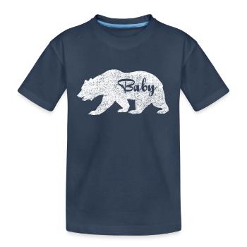 Baby Bear.Gifts for Babies. Baby Camping.Pregnancy - Kids' Premium Organic T-Shirt - navy - Front
