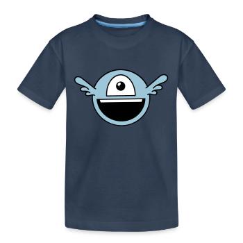Funny alien borgne - T-shirt bio Premium Enfant - bleu marine - Devant
