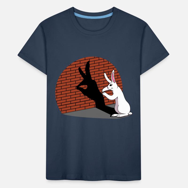 Rabbit Shadow Figure Shadow Image Shadow Play Kids' Premium Organic T-Shirt